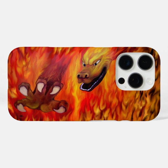 Coques Case-Mate iPhone Louvre rouge dragon (Verso (horizontal))