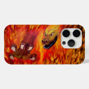 Coque iPhone 15 Pro Louvre rouge dragon
