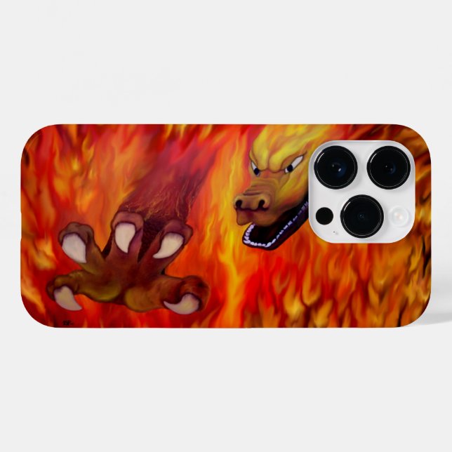 Coques Case-Mate iPhone Louvre rouge dragon (Verso (horizontal))