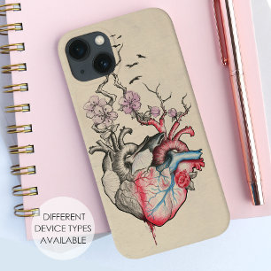 Etui iPhone Case-Mate Love art Surreal Coeurs anatomiques Fleurs Vintage