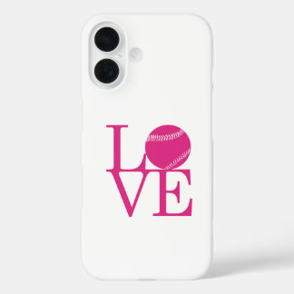Coques iPhone 16 Love Baseball