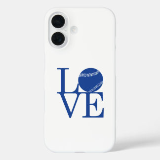 Coques iPhone 16 Love Baseball