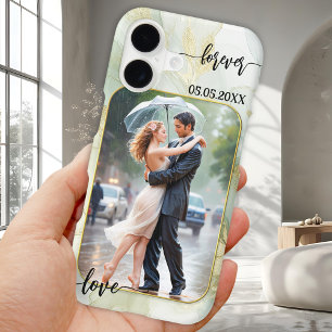 Coques iPhone 16 Love Mariage Script Photo Téléphone Case