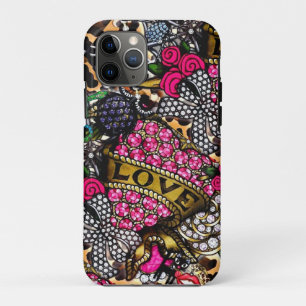 Case-Mate iPhone Case Love Rose Diamond Mosaic Cellule Boîtier Téléph