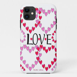 Coque iPhone 11 LOVE ROUGE ROSE DE Tiny Hearts