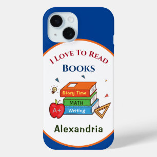 Coque Pour iPhone 15 Love To Read Books Reader Lecture Personnaliser