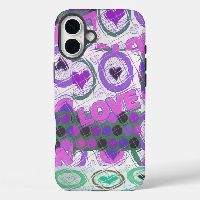 Coques Case-Mate iPhone Lovely Love Heart Motif Art Imprimer (Verso)