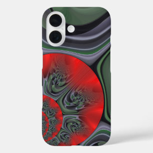 Coques iPhone 16 Lovely Red Aurora Art Personnaliser d'impression