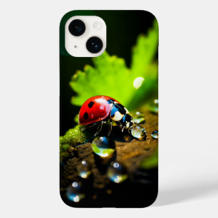 Coque Pour iPhone 14 Lucky Ladybird Beetle sur la feuille
