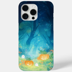 Coque iPhone 15 Pro Max Lueur de citrouille et rires fantomatiques