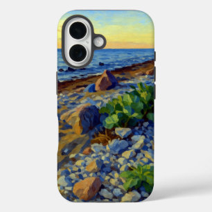 Coques iPhone 16 Lumière du soir sur la côte de Vormsi