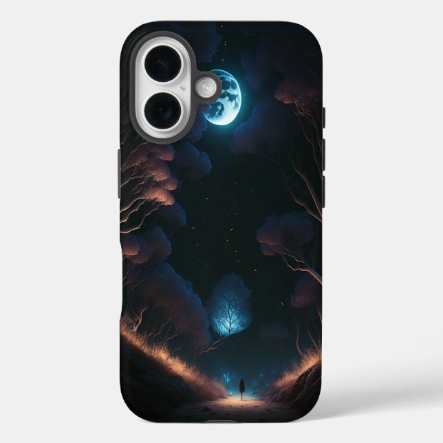 Coques Case-Mate iPhone Lumière noire et lune (Verso)