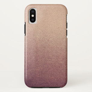 Coque iPhone X Lumière visuelle d'Ombre de texture d'or de sable
