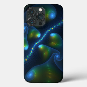 Case-Mate iPhone Case Lumières de l'Imaginaire Abstrait Bleu Vert Jaune