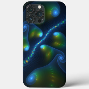 Case-Mate iPhone Case Lumières de l'Imaginaire Abstrait Bleu Vert Jaune