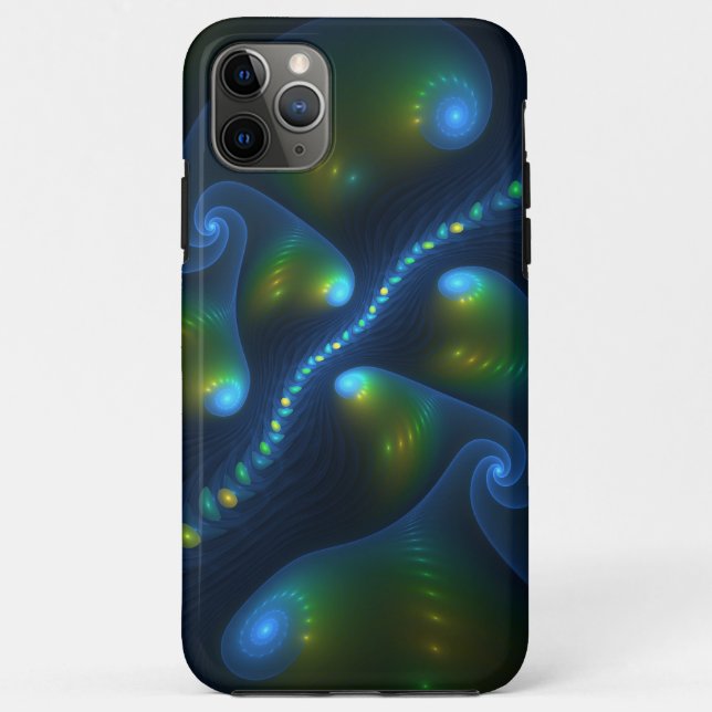 Coques Case-Mate iPhone Lumières de l'Imaginaire Abstrait Bleu Vert Jaune  (Dos)
