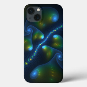 Case-Mate iPhone Case Lumières de l'Imaginaire Abstrait Bleu Vert Jaune