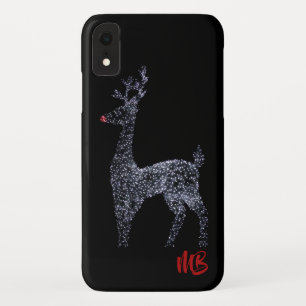 Case-Mate iPhone Case Lumières de Noël Monogramme Reindeer Vacances