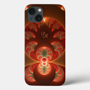 Case-Mate iPhone Case Lumineuse abstrait moderne fractal Art Initiales