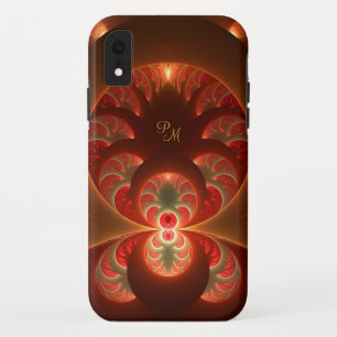 Case-Mate iPhone Case Lumineuse abstrait moderne Fractal Art Monogramme