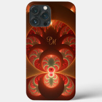 Lumineuse Abstraite Orange Rouge Fractal