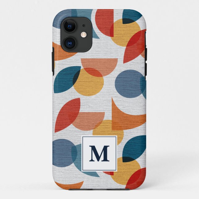 Coques Case-Mate iPhone Lumineuse géométrique Abstrait Midsiècle moderne (Dos)