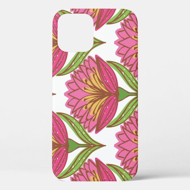 Coques Case-Mate iPhone Luminosité florale : Vintage blanc rouge. (Verso)