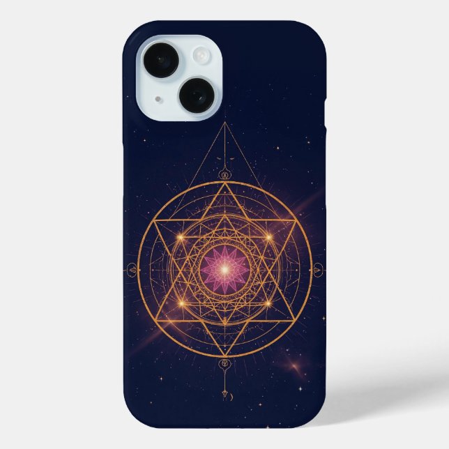 Coques Case-Mate iPhone Luminous Mandala of Golden Harmony (Verso)