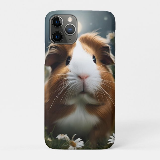 Coques Case-Mate iPhone Lune De Cochon Et Marguerites Brown Et Blanche, (Dos)