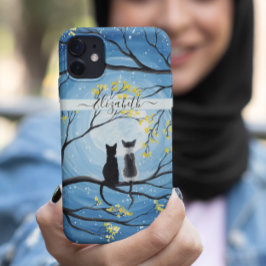 Case-Mate iPhone Case Lune lunaire avec chats Ajouter un nom