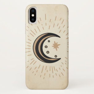 Case-Mate iPhone Case Lune rétro étoiles papier sépia vintage en détress