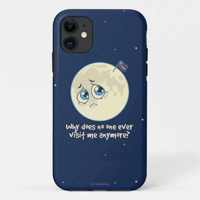 Coques Case-Mate iPhone Lune triste (Dos)