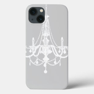 Coques Pour iPhone Lustre blanc et gris chic