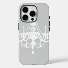 Coques Pour iPhone Lustre blanc et gris chic