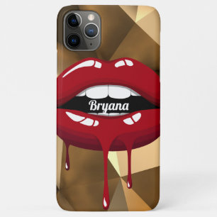 Case-Mate iPhone Case Luxe Beauté Or Rouges Lèvres qui Dégoulinent