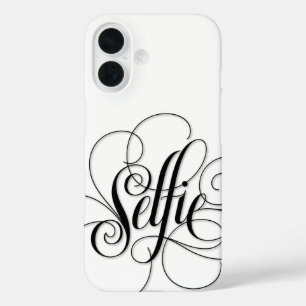 Coques iPhone 16 Luxe calligraphie "Selfie" Lettres Élégant