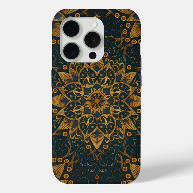 Coques Case-Mate iPhone Luxueux Golden Mandala (Verso)