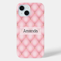Luxueux Motif en diamant verni rose