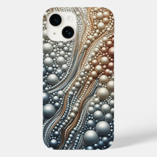 Coque Pour iPhone 14 Luxueux Perle 3D Stream Dégradé et Bea Iridescent