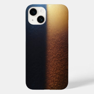 Coque Pour iPhone 14 Luxury Deep Blue and Shimmering Gold Glitter Contr