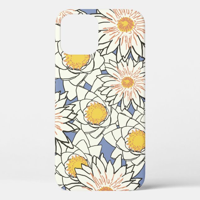 Coques Case-Mate iPhone Lys de lotus motifs à fleurs (Verso)