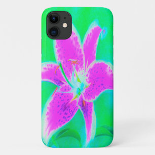 Case-Mate iPhone Case Lys Stargazer Rose Chaud sur Turquoise et Vert