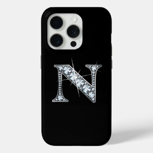 Coque iPhone 15 Pro M Faux Diamond Monogramme