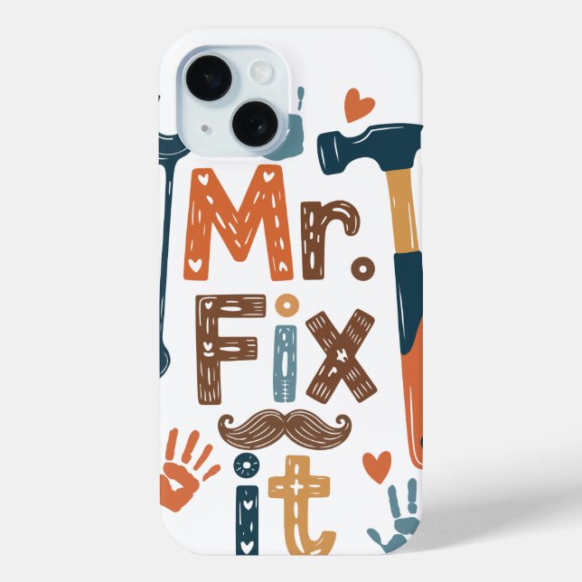 Coques Case-Mate iPhone M. Fix It Fête des pères Card (Verso)
