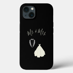 Case-Mate iPhone Case M. Mme Noir Blanc Mariage