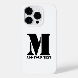 Coque Pour iPhone 14 Pro M Monogramme Simple Moderne Minimaliste Personnali