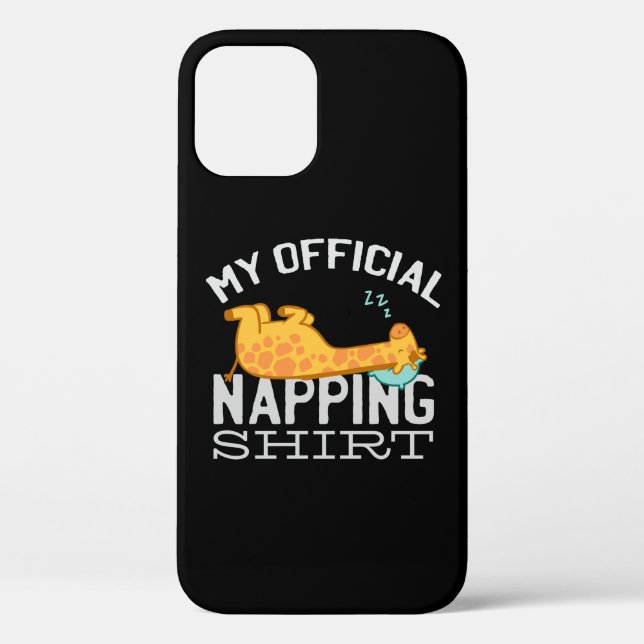 Coques Case-Mate iPhone Ma chemise de sieste officielle - Giraffe endormie (Verso)