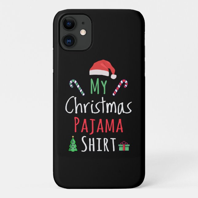 Coques Case-Mate iPhone Ma chemise en pyjama de Noël (Dos)