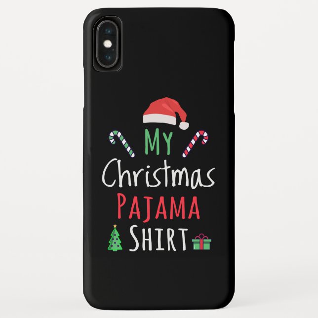Coques Case-Mate iPhone Ma chemise en pyjama de Noël (Dos)
