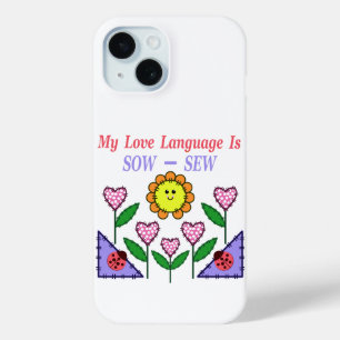 Coque Pour iPhone 15 Ma Langue D'Amour Est Douce - Coudre
